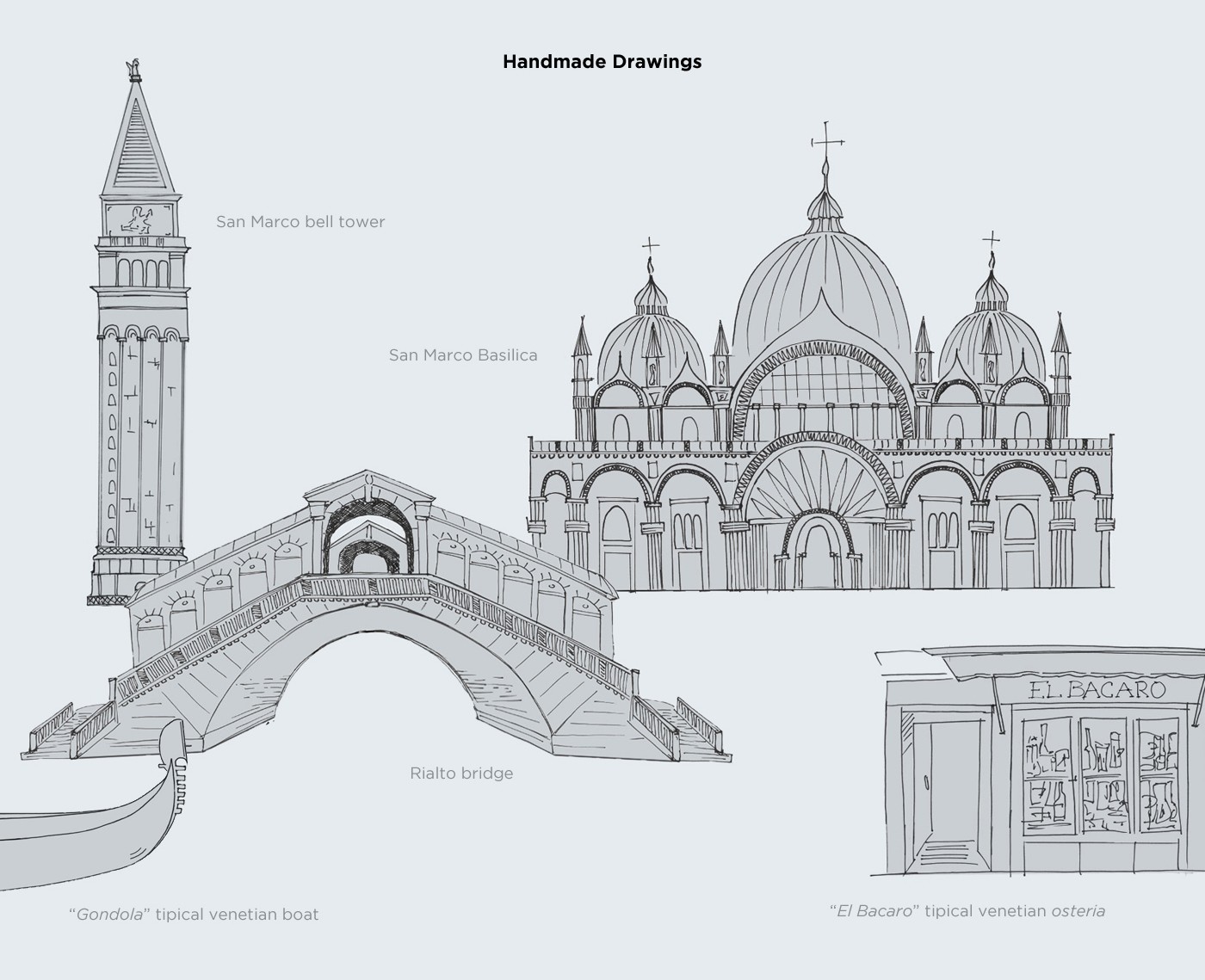 luxuryguideinvenice.com - handmade drawings