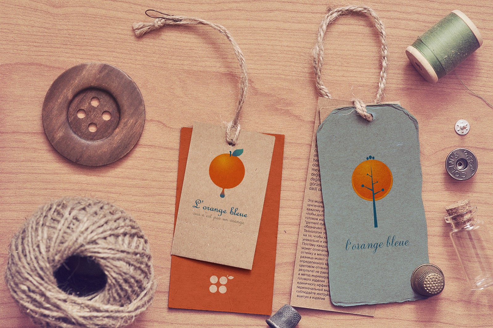 L'Orange Bleue - logo design